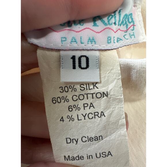 Charlotte Kellogg cream straight legs flat front ankle pants size 10 - Picture 4 of 7